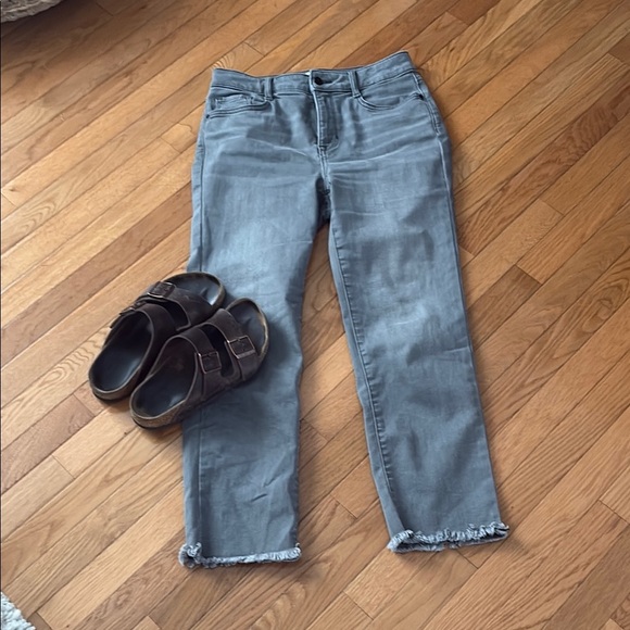 Nine West charcoal, Gray straight cropped Jeans - Picture 1 of 7